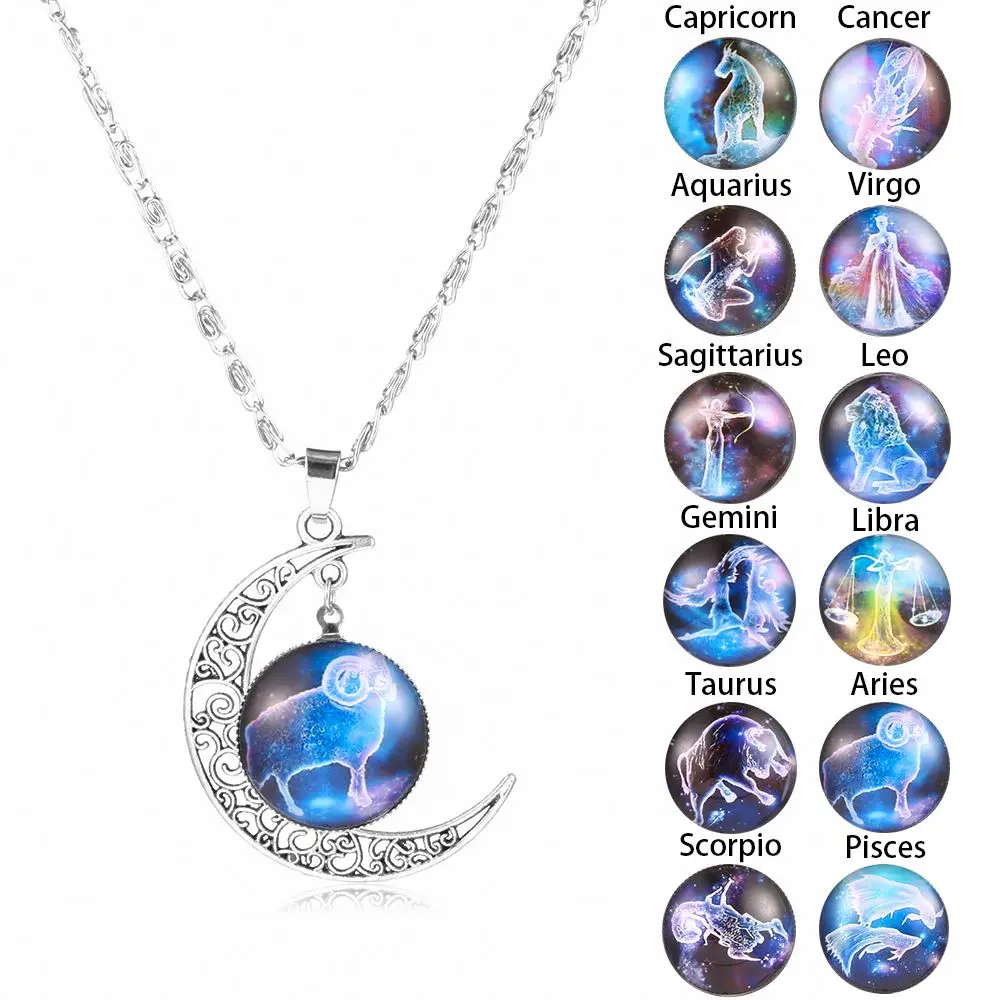 Vòng Cổ Chòm Sao, Dành Cho Phụ Nữ Và Nam Giới, Thời Trang, Món Quà Sinh Nhật Tốt Nhất, Leo, Libra, Scorpio, Sagittarius, Vòng Cổ Cung Hoàng Đạo, Chủ Đề Chiêm Tinh Học Và Chiêm Tinh Học