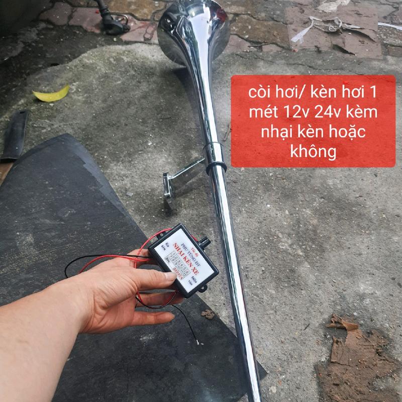 kèn hơi 1 m còi hơi dài 1 m cho xe có bình hơi kèm nhại kèn chỉnh hoặc nguyên kèn