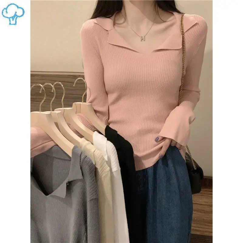 Long Sleeve bottoming sweater, new fashion, casual, versatile, soft and comfortable, breathable, slimming, spring and autumn