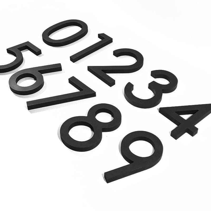 Product Introduction of Address Big Modern Door Alphabet Floating House Number Letters Sign #0-9 Black Numbers 125mm 5 in Home Outdoor 22