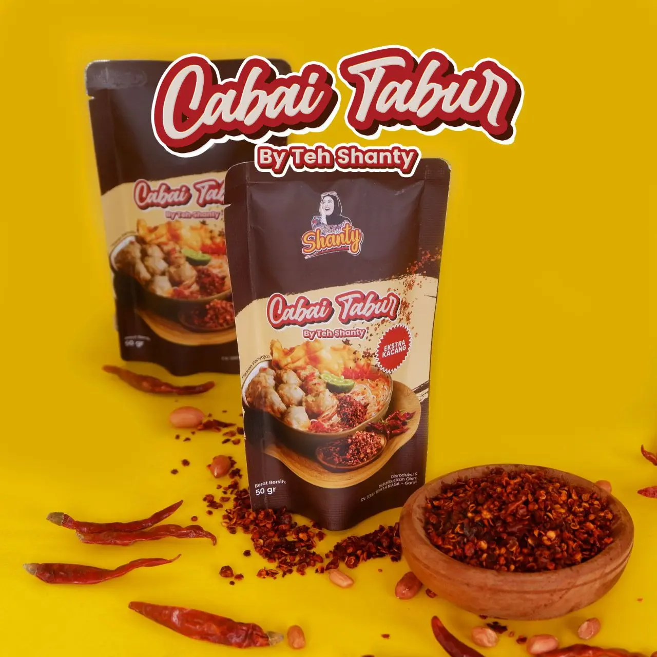 Cabai tabur extra kacang Teh Shanty Pedas Spices