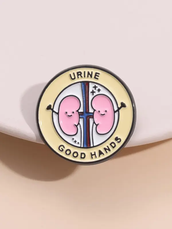 Urine Good Hands Enamel Pin, Cute Medical Kidney Urology Doctor Nurse Brooch, Lapel Badge Jewelry Gifts for Medicine Students 3