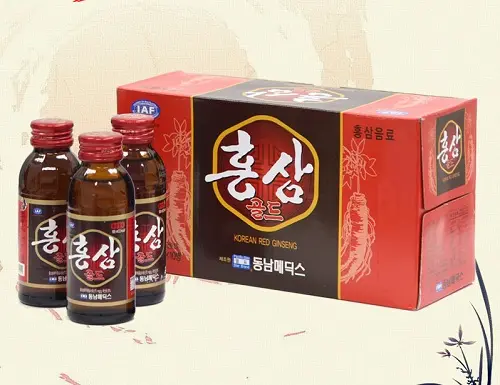Nước hồng sâm chai Hàn Quốc hộp 10 chai 100ml