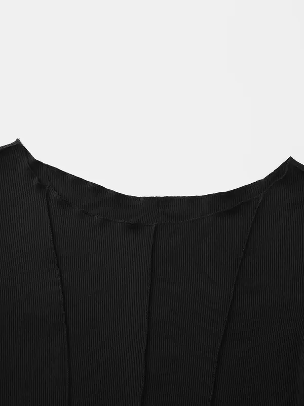 YOZY Women's Ribbed Long Sleeve Dress, Solid Color Bodycon Dress, Women's Clothing for Daily Wear 5