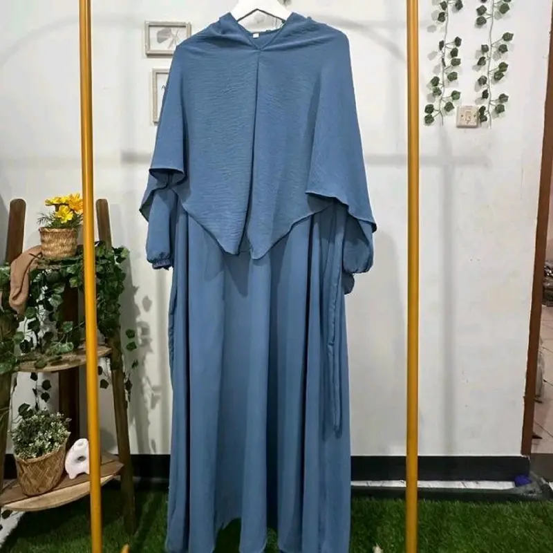MEDINA SET KHIMAR GAMIS Muslim Wanita CRINKLE AIRFLOW TERBARU 2