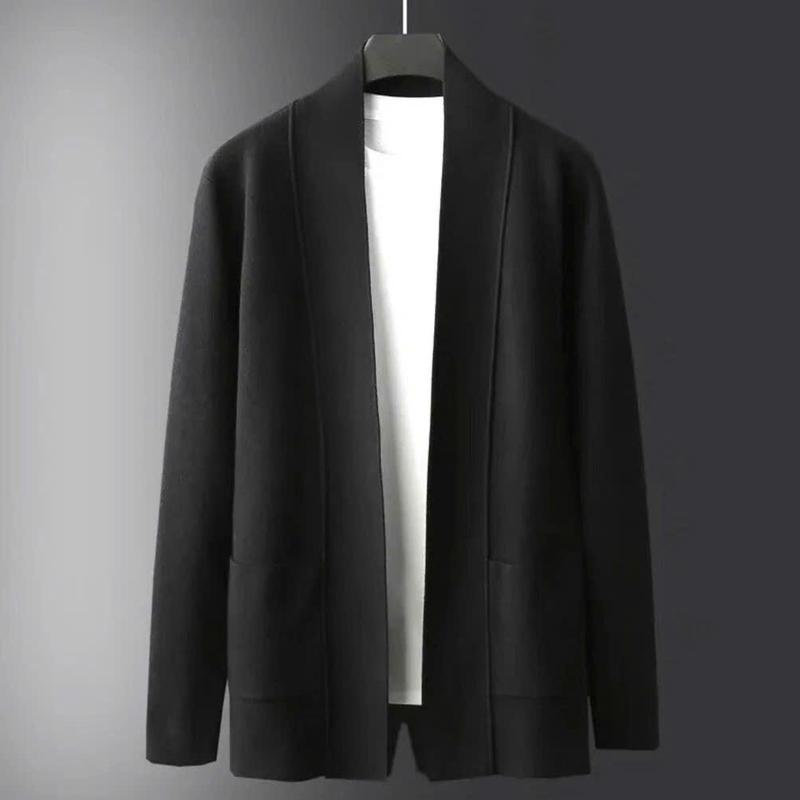 Áo cardigan nam basic chất nỉ cotton cao cấp, màu trơn kiểu dáng Hàn Quốc (có kèm áo thun trắng bên trong) HARLEY