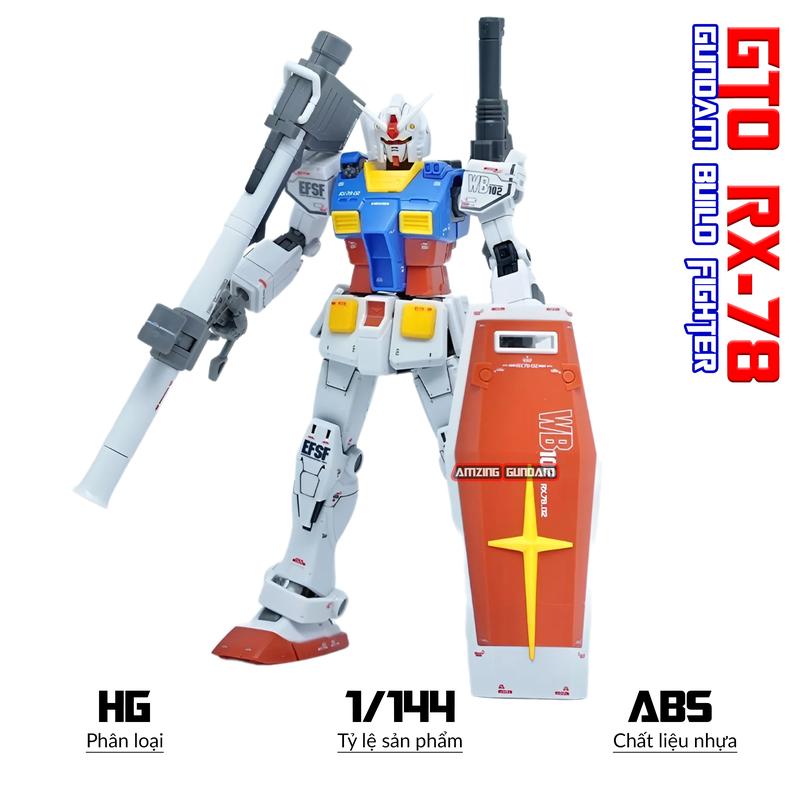 Mô hình GTO RX-78 Gundam, 1/144 Gunpla, Mô hình nhựa, Đồ chơi xếp hình Mecha