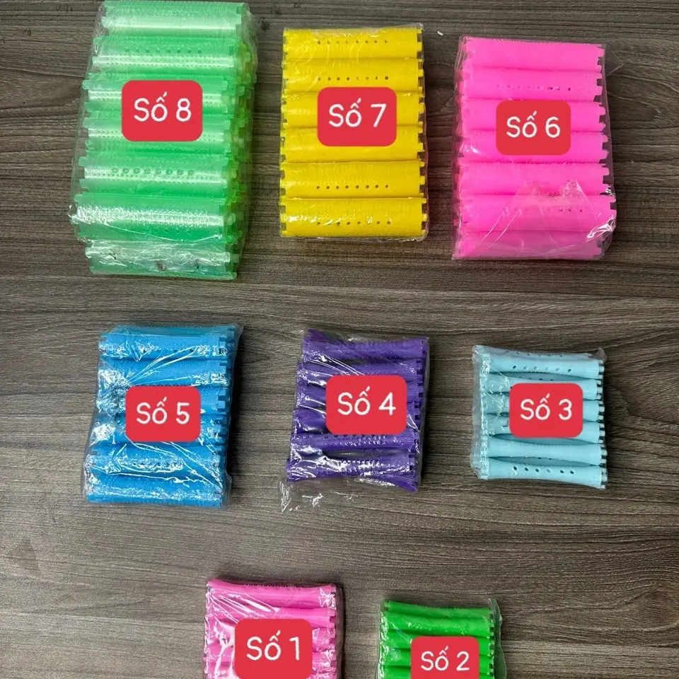 Trục uốn lạnh đủ cỡ dụng cụ uốn dành cho mọi loại tóc ( Túi 12 Cái ) ( Màu Sắc Từng Lô có thể giao ngẫu nhiên nhưng vẫn đúng Số )