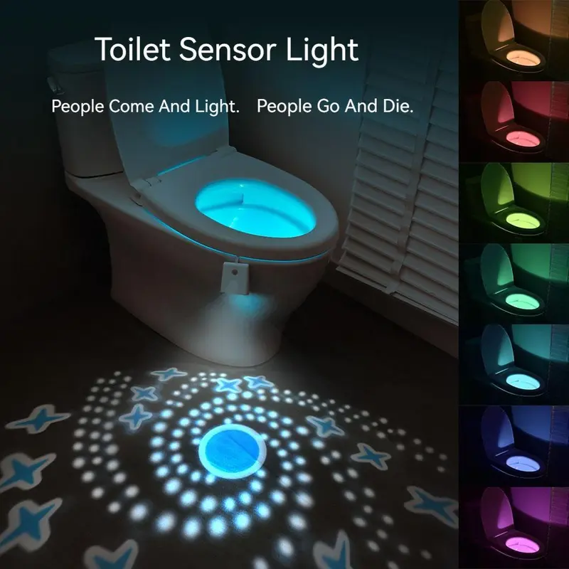 LED Motion Sensor Toilet Light, Toilet Lamp LED Night Light, Toilet Seat Light, Sensor LED Bathroom Night Lights, Indoor Lighting for Bathroom 4