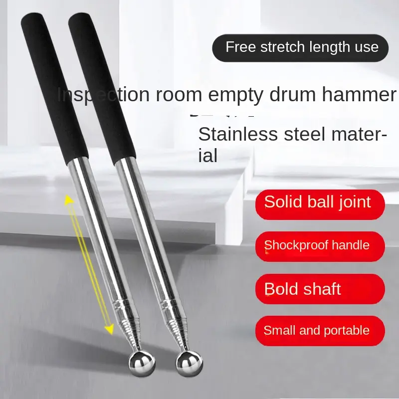 Công cụ kiểm tra nhà, dài 2,5m, đậm và dày, búa Rỗng búa Vòng, bóng thép Trơn Độ chính xác cực cao, phát hiện nhanh