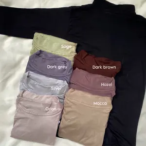 Manset Baju Rayon Premium Jumbo / Inner Manset Baju Kaos Full Rayon Tebal Turtle Neck L XL XXL