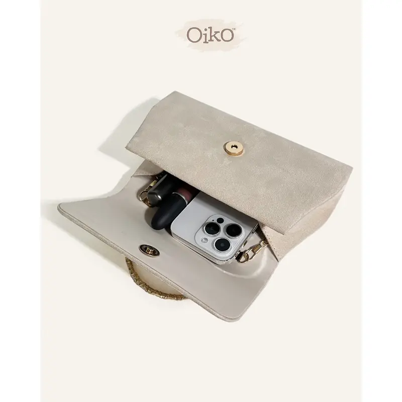 OIKO Vanya Clutch Tas Pesta Wanita Suede Clutch Chrome Untuk Kondangan Perempuan Party Bag Wedding Gift Kado Seserahan Nikahan Hantaran Bridemaids Mewah Elegan Import Korean Style 4