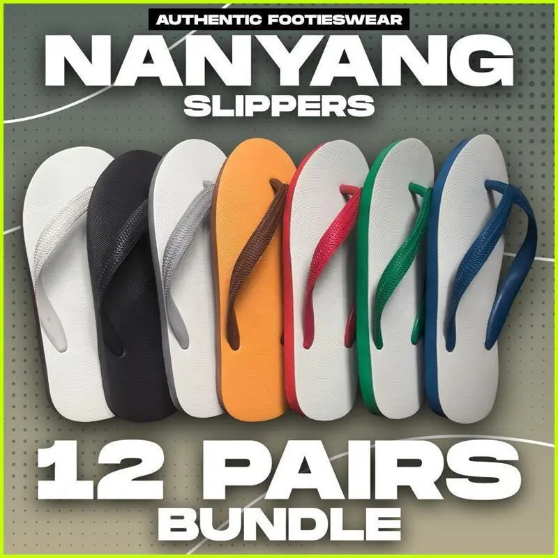 PER BUNDLE NANYANG SLIPPERS Pure Rubber Original Made in Thailand Unisex 12 PAIRS Shoes Footwear