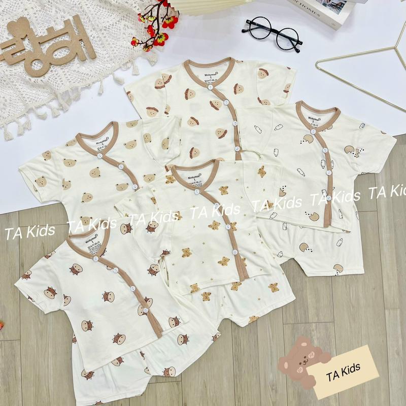 [Combo 3bộ-5bộ] Bộ sơ sinh cộc tay TA-kids chất thun lạnh petit, size sơ sinh từ 0-9 tháng tuổi Cho Bé