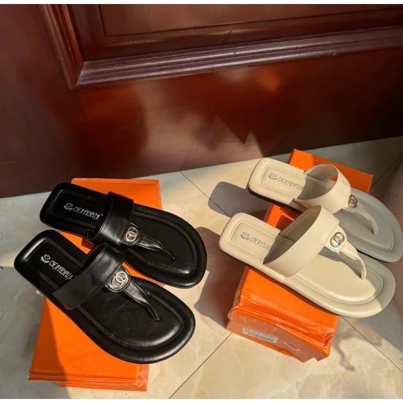 Dép bệt mũi tròn xỏ ngón đính đá có bigsize 35-45