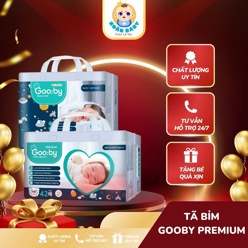 Tã/bỉm quần, dán Gooby Premium - Chuyên gia bỉm đêm, chống trào đến 12h size NB đến 3XL cho bé từ 6kg - 24kg 3
