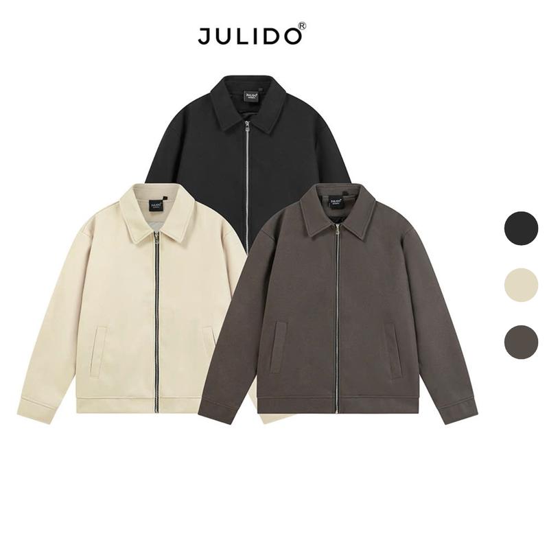 Áo khoác nam jacket chất liệu dạ JULIDO hai túi Kẻ sọc Menswear