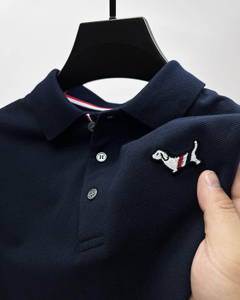 Product Introduction of Áo Thun ngắn Tay Cotton Mùa Hè, Quần Áo Cao Cấp, Dành Cho Nam Giới, Có Viền Xẻ Tà Ở Viền, Áo Polo Thường Ngày Hợp Xu hướng Tay Lửng 9