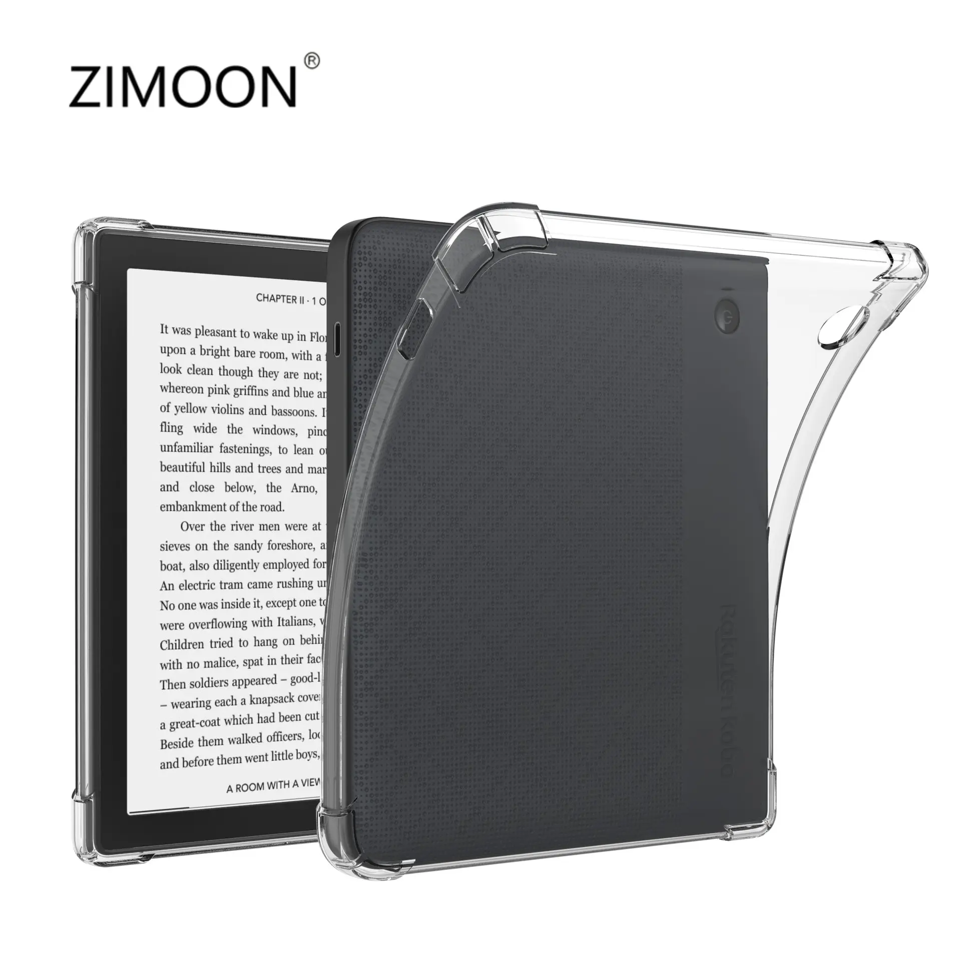 Transparent Slimshell Soft Case for Kobo Libra Color/2/H2O Premium Lightweight TPU Back Cover for Clara 2E/HD
