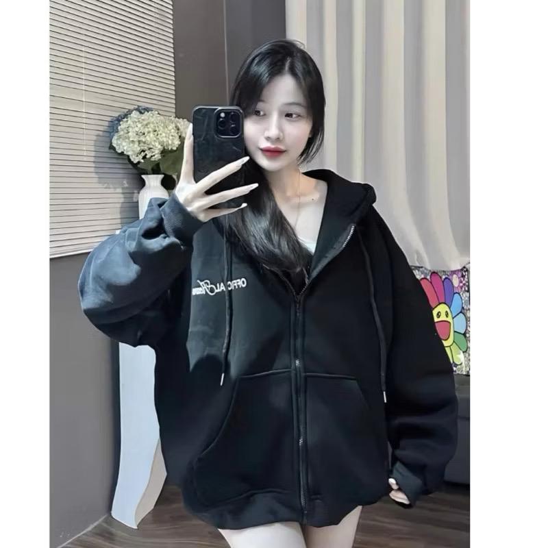 Product Introduction of ÁO KHOÁC NỈ HOODIE FORM RỘNG FREE SIZE DƯỚI 70kg Nam Nữ chất nỉ cotton - Chữ Nhỏ Top Women 6