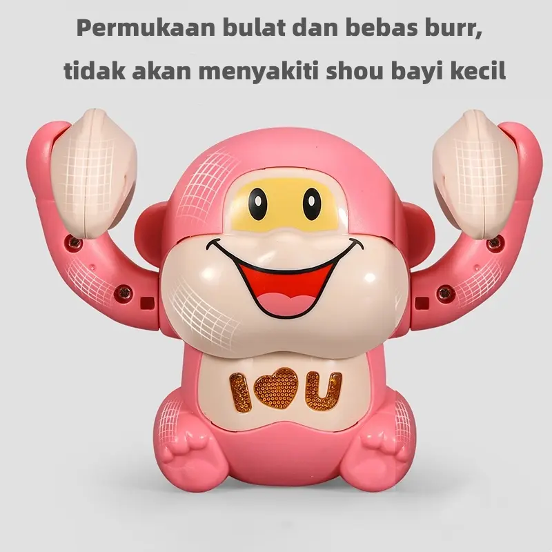 Monyet Rolling Jungkir Balik/Mainan Monyet Tumbling  Listrik/Anak Listrik Kontrol Suara Pencahayaan Induksi Musik Monyet Tumbling/Mainan Monyet 7