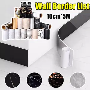 Produk Terbaru [nayoubi store] 5M Border List Wallpaper Sticker Listborder Stiker Dekorasi Rumah Border Strip Stiker Dekorasi Lantai Keramik Wallpaper Sticker Border List Bergaransi Terlaris