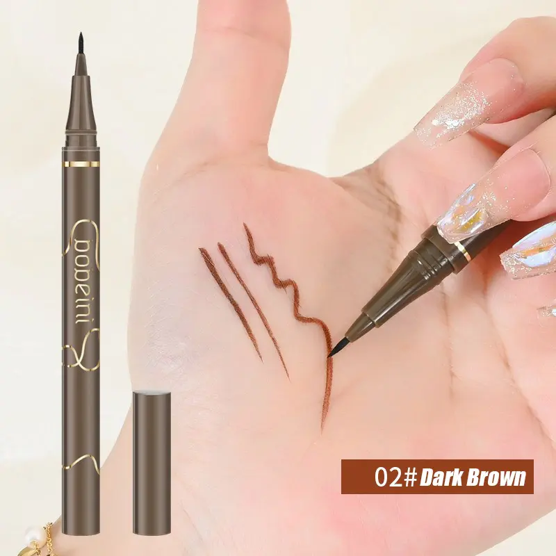 Bút kẻ mắt lâu trôi 0.05mm Bút kẻ mắt mảnh mịn Bút kẻ mắt nhanh khô Bút kẻ mắt 4 màu chống nước chống nhòe 5