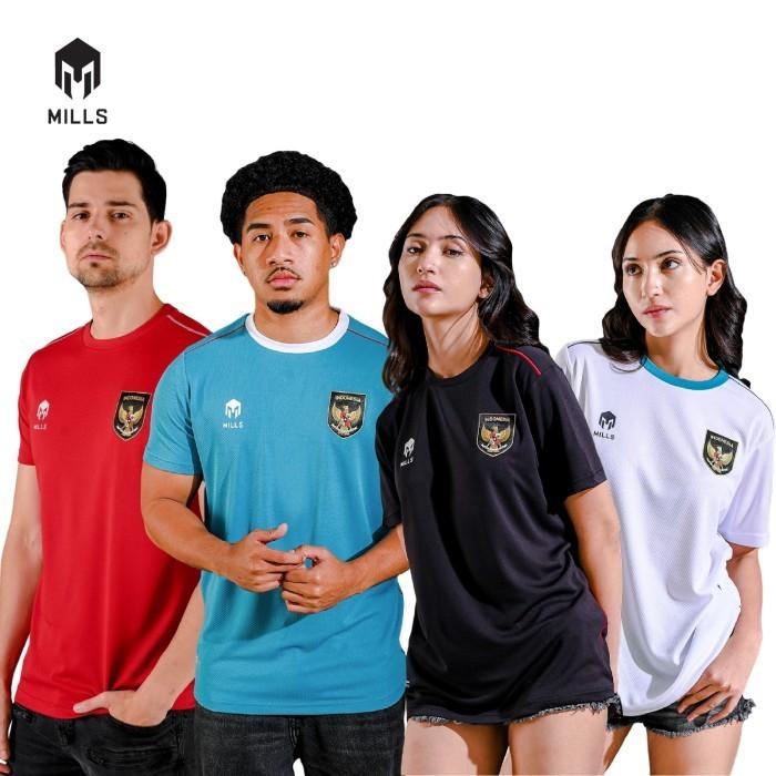 Gambar Shirt Mills Timnas Indonesia Shirt SV 29028 Jersey Kaos Sport dari TOPSCORESPORT Kota Semarang Tokopedia