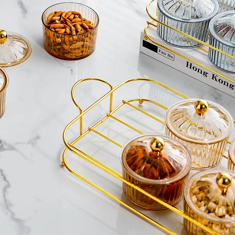 Snack Storage Box, 1 Set Luxury Clear Snack Box with Tray, Party Snack Boxes, Divided Snack Serving Tray, Nuts and Dried Fruit Box, Snack Food Containers 2