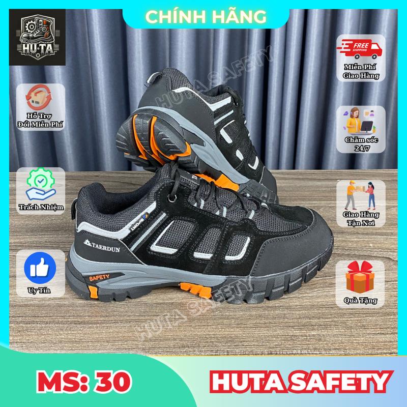 Giày Bảo Hộ Lao Động HUTA MS30 – Da Bò & Kaki Mũi Thép Chống Trơn Chống Sốc