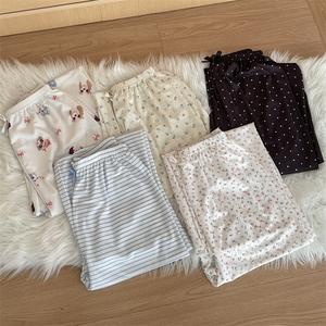 Seluar Tidur Berusuk, Bahan Sutera Ais, Keluaran Baharu Musim Panas 2025, Anti Nyamuk, Ringan dan Bernafas, Seluar Panjang untuk Wanita, Cetakan Kartun Manis, Sesuai untuk Pakaian Rumah, Sesuai untuk Bersantai Malam dan Berjalan Petang