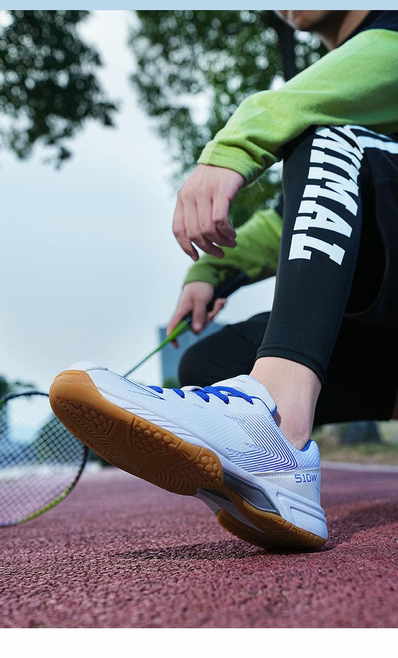 Product Introduction of New Men's and Women's Table Tennis Ball Shoes Tendon Bottom Breathable Casual Badminton Sneaker Non-Slip Wear-Resistant Couples Running Shoes sepatu  basket Professional Anti-Slip Badminton Shoes 9
