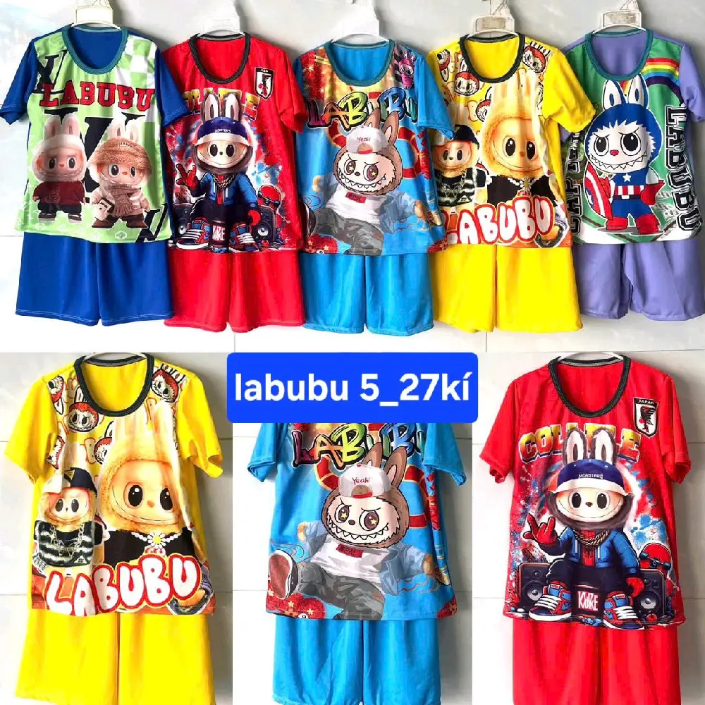 (5_40kg) Combo 5 Bộ Labubu Quần Áo Vải Thun 3d In Hình Siêu Nhân Cho Bé Trai Baby three đồ bộ cho bé labubu mẩu giáo mùa hè sơ sinh thun tăm thun lạnh trẻ em  áo khoác giày dép quần áo bé đi học thể thao đá banh đá bóng siêu nhân nhện thun mềm mát set đầy