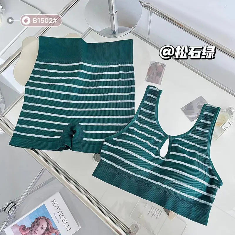 BESTIE_BRA (B-155) Bra set olahraga setelan wanita running dan yoga Setelan Celana Bra Olahraga 6