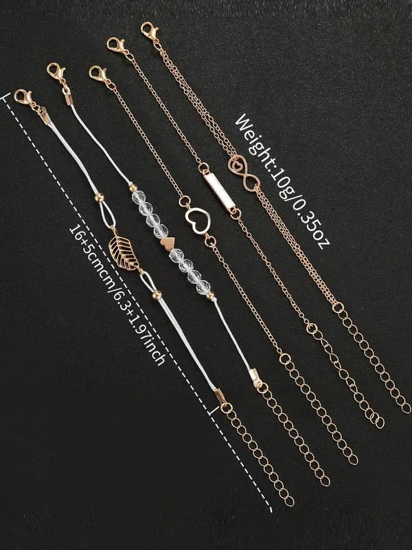 Women's Fashion Round Dial Quartz Watch & Bracelet Set, Including Watch & Bracelet, Fashion Watch Set for Party, Daily Decor, Trendy All-match & Exquisite Watch Set for Gift 5