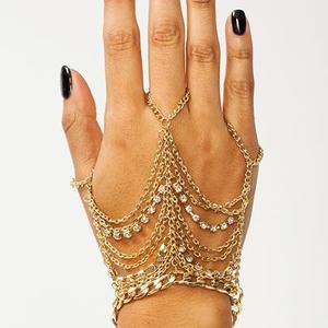 สร้อยข้อมือนิ้วโซ่ไขว้, อินเทรนด์ยุโรปและอเมริกา, ขายร้อน, โซ่ร่างกาย, โซ่มือ, ส่งออก