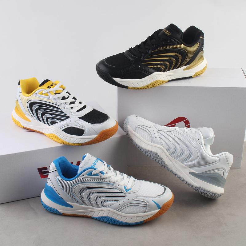 Product Introduction of Professional Tennis Shoes Unisex Badminton Shoes Breathable Anti-Skid Shock Absorption Table Tennis Ball Shoes Color Matching Sports Training Shoes 1