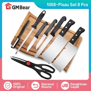 GM Bear Pisau Dapur Set isi 8 psc 1068 - Kitchen Knife Set