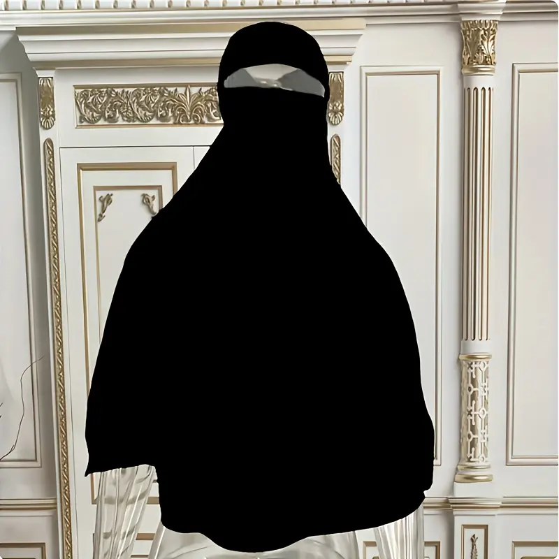 Solid Color Back Tie Hijab Ramadan Head Scarf Casual Breathable Mask Head Wraps Turban Face Covering For Women 6