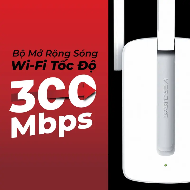Bộ Mở Rộng Sóng Wifi Mercusys MW300RE / ME10 Chuẩn N Tốc Độ Truyền Tải 300Mbps 3