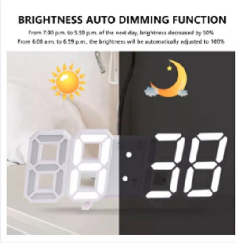 Jam Dinding Digital LED 3D Modern/ Jam Dinding Digital / Jam Dinding LED / Jam Dinding Estetik / Jam Meja Led Digital + SUHU / Jam Meja Led 7