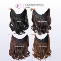 Gambar Ryuuta Wig Hair Extension U Clip Hair Clip Wave Hitam Coklat 35 cm - Black dari Ryuuta Wig Mall Kota Administrasi Jakarta Utara 4 Tokopedia