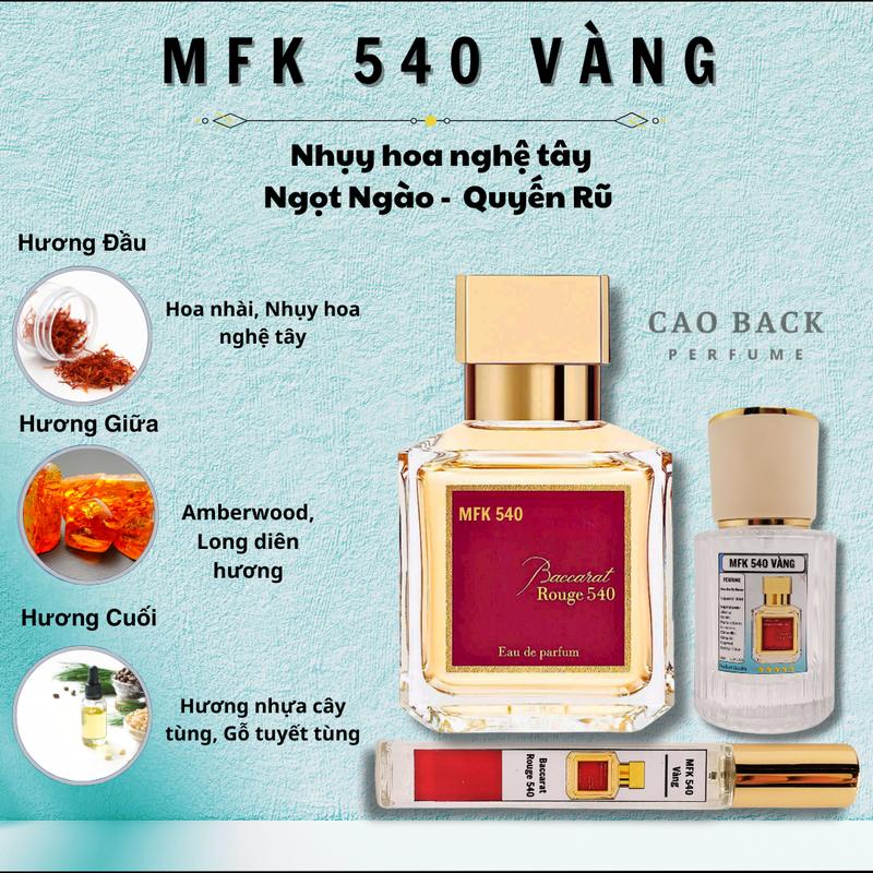  Nước hoa nữ MFK 540 Vàng Ngọt ngào lôi cuốn quyến rũ sang trọng 
