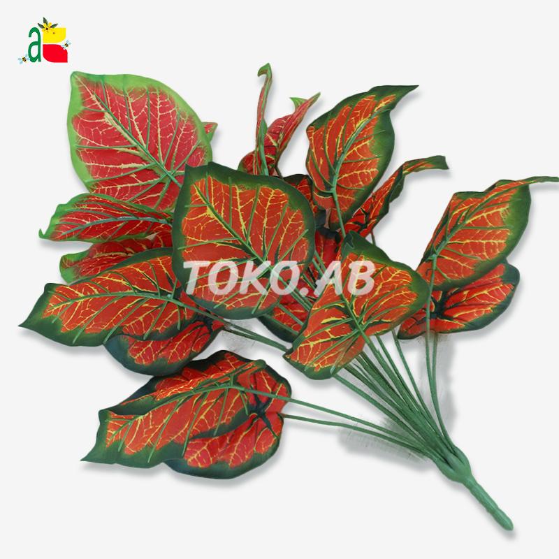 TANAMAN ARTIFICIAL AGLONEMA bunga palsu KELADI DAUN PLASTIK 18 CABANG D18T60 HIASAN RUANG TAMU DEKORASI RUMAH AESTHETIC B8180 6