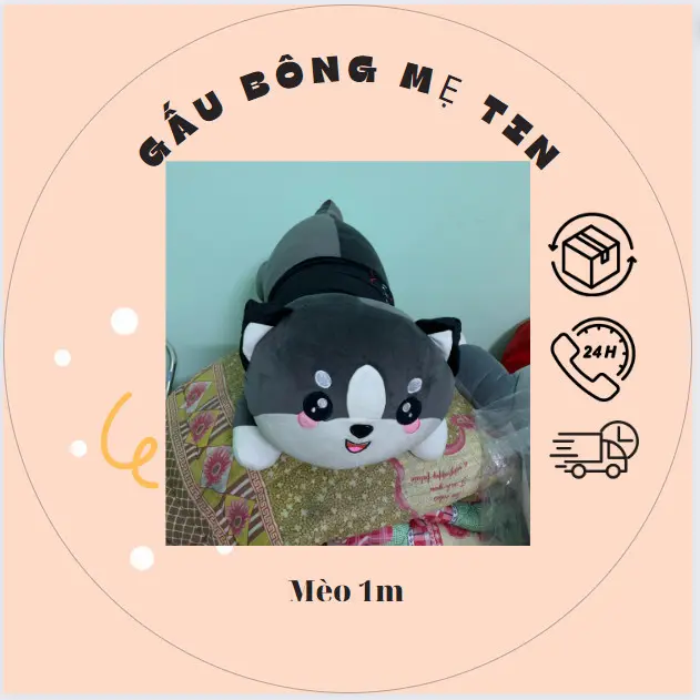 Gấu bông mèo lười size 1m++