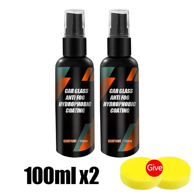 200ml Car Water Repellent Spray (2 Counts), Anti-rain Coating Spray For Car Glass, Hydrophobic Cars Liquid Windshield Spray 2