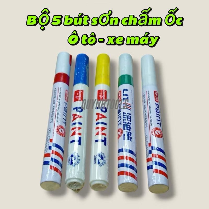 ￼Bộ 5 Bút Chấm Ốc Sơn Dầu Bền Màu Vĩnh Viễn TUOSEN Có Thể Làm Được Nhiều Việc Kể Cả Đánh Dấu lốp