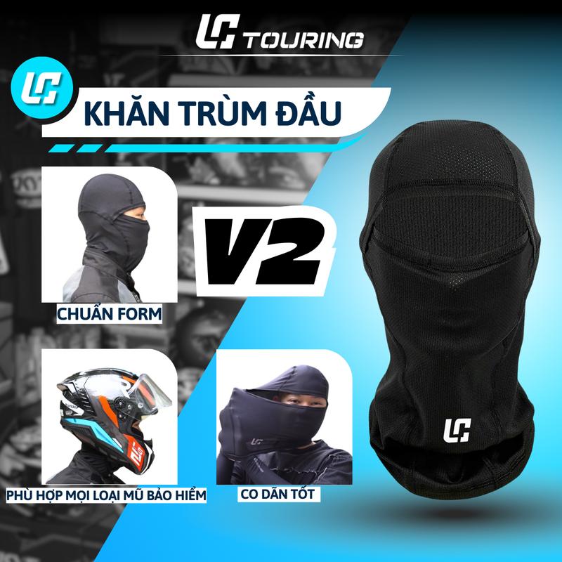  Khăn trùm đầu Ninja chống nắng cao cấp V2 chất liệu thun co dãn 4 chiều thoáng khí - LC Touring Style 
