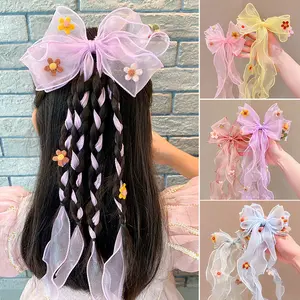 JEPITAN RAMBUT ANAK PITA RUMBAI KEPANG MOTIF BUNGA FAIRY TAIL / AKSESORIS RAMBUT ANAK CANTIK FASHION KOREA