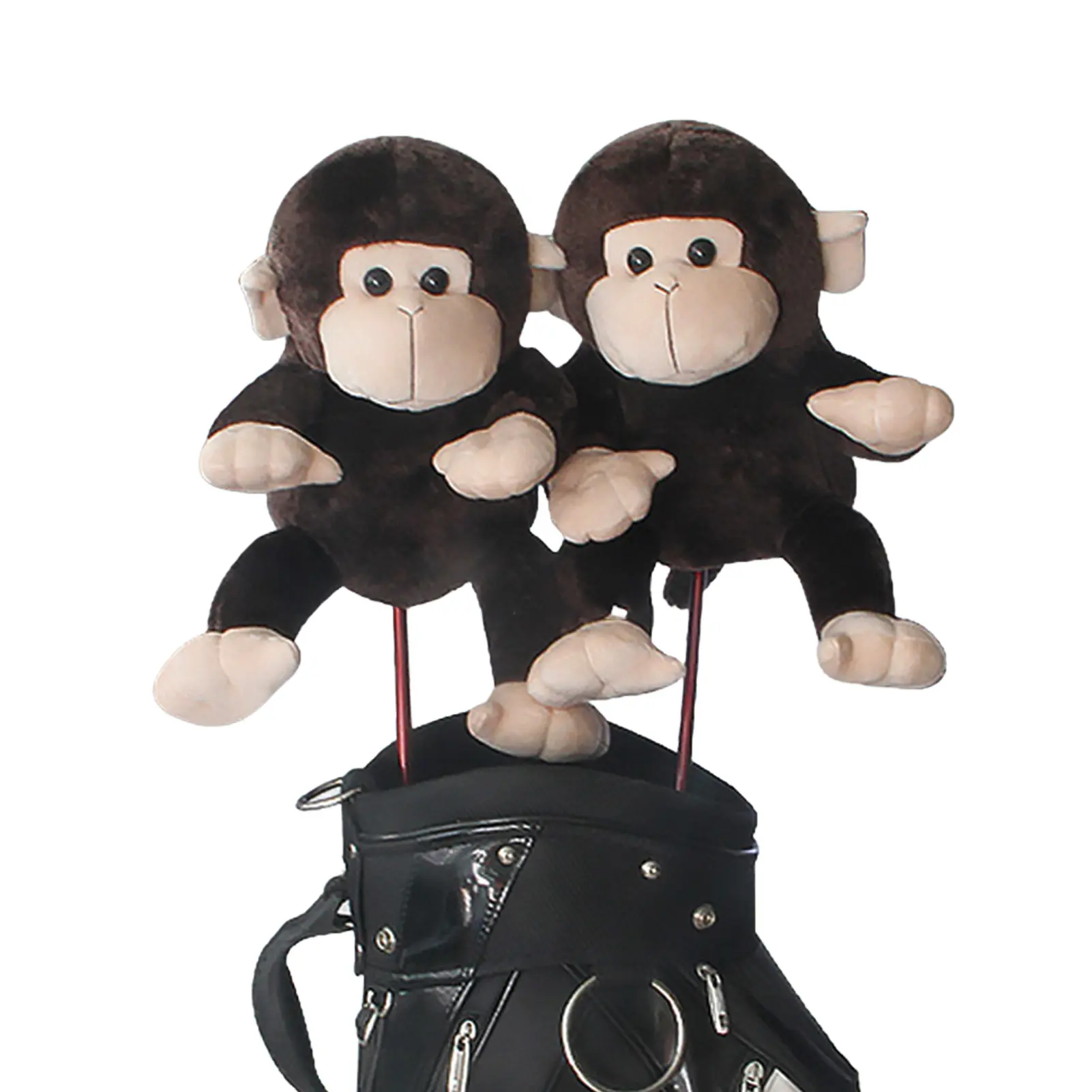 Swazsdk Plush Monkey Golf Club Headcover Soft Stuffed Animal Golf Club Head Cover for Driver And Woods Golfing Accessory